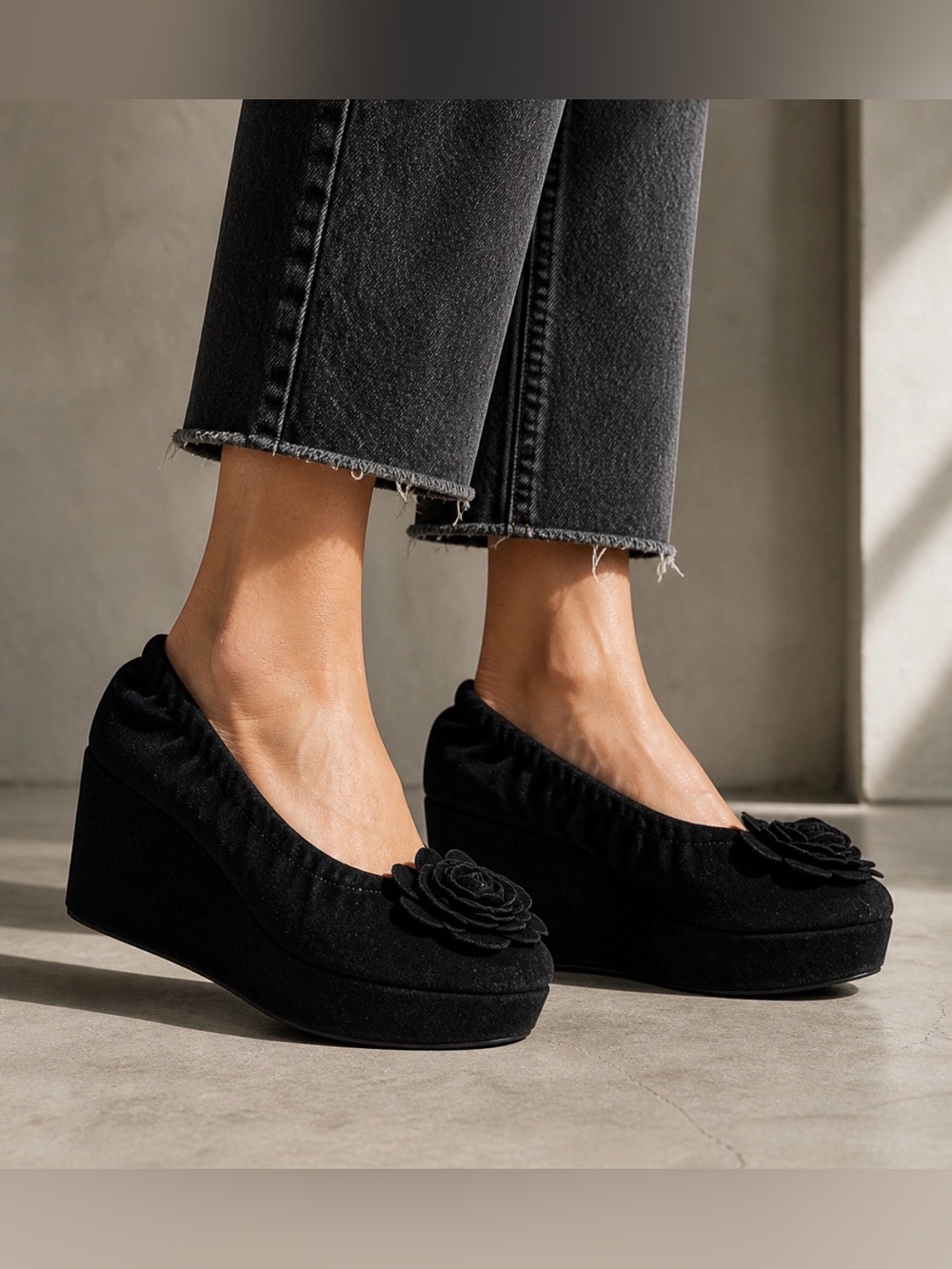 Restricted Delilah Suede platform wedges